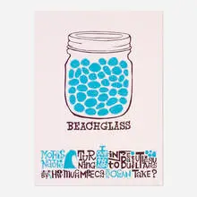 Yusuke Hanai, Beach Glass, 2014, screenprint in colors