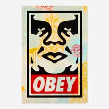 Shepard Fairey and Ernesto Yerena Montejano, Obey Icon, 2023, screenprint in colors on Coventry Rag, HPM