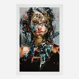 Sandra Chevrier, La Cage, une envie de crime (Gold Leaf), 2024, screenprint in colors with gold leaf on Somerset