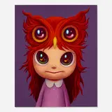 Pex Pitakpong, Owl, 2023, acrylic on canvas