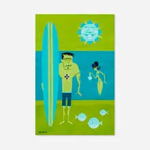 Shag, Turquoise Sun, 2005, acrylic on board