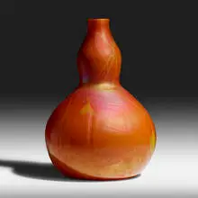 Tiffany Studios, vase, c. 1896, hand-blown Favrile glass