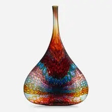 Teasers vessel by Stephen Rolfe Powell, 1990, hand-blown glass murrine, sold May 2020