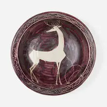 Wilhelm Hunt Diederich, charger, 1930-39, glazed faience