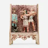 Carl Walters, Circus Performers with Birds, 1940, hand-built glazed ceramic