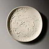 Joueur de Flûte et Cavaliers by Pablo Picasso, 1956, white earthenware clay, sold May 2020