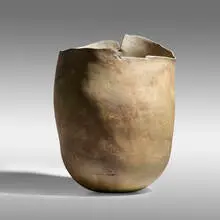 large vessel by Richard DeVore, 1979, glazed stoneware, sold May 2020