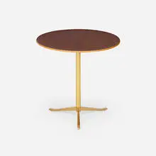 Occasional table by Osvaldo Borsani, c. 1955, mahogany, brass, sold Oct 2024