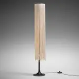 Gino Sarfatti, Floor lamp, model 1091, 1963, enameled brass, silk fringe