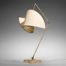 Carlo Mollino, Suora floor lamp, 1947 / 1994, marble, brass, parchment