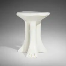 John Dickinson, African occasional table, model 101-B, c. 1975, painted plaster