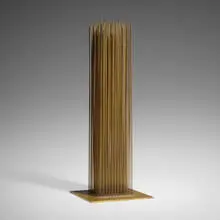 Untitled (Sonambient) by Harry Bertoia, c. 1975, beryllium copper, brass, sold Oct 2024