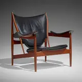 Early and Important Chieftain lounge chair by Finn Juhl, 1949, teak, leather, sold Oct 2024