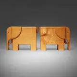 Elephant boxes, pair by Pamela Weir-Quiton, 1972, maple, sold Oct 2024