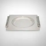 Jean Desprès, Tray, c. 1960, silver-plated metal