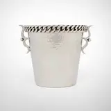 Jean Desprès, Ice bucket, c. 1960, silver-plated metal