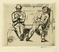 Vierte Klasse I by Max Beckmann, 1913, Radierung auf Velin, sold May 2013