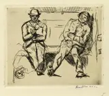 Max Beckmann, Vierte Klasse I, 1913, Radierung auf Velin