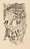 Max Beckmann, Eislauf, 1922, Lithographie auf leicht rosafarbenem Japan