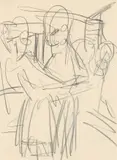 Bauerntanz by Ernst Ludwig Kirchner, 1919, Bleistift auf Papier, sold Jun 2012