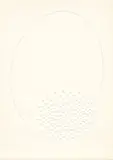 Günther Uecker, Hommage à Fontana, 1974, Prägedruck und Bleistift auf festem Velin