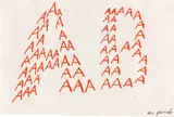 A. R. Penck, Ohne Titel (AB), Wachskreide auf Velin