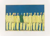 Ilya Kabakov und Michail Grobman, Original-Leinenmappe mit 6 Farblithografien und einem Textblatt, jeweils auf Rives-Velin