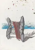 Markus Lüpertz, Ohne Titel, Gouache, Farbkreide und Öl auf Papier