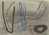 Fritz Winter, Ruhige Schwingungen, 1953, Mischtechnik auf Papier