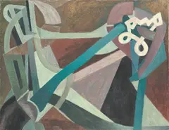 Wolfgang Frankenstein, Beinerne Konstruktion, 1950, Öl auf Leinwand
