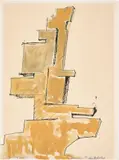 Ohne Titel by Fritz Wotruba, 1967, Aquarell und Rohrfeder auf Papier (aus einem Skizzenblock), sold Jun 2022