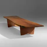 Slab coffee table by George Nakashima, c. 1965, rosewood, sold May 2020