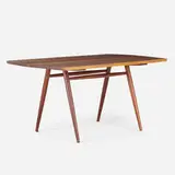 Rare Woodruff dining table by George Nakashima, 1956, sap walnut, sold May 2020