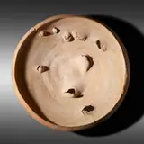 Peter Voulkos, Untitled Plate, 1974, stoneware with engobe wash and pass-through