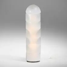 Carlo Nason, Floor lamp, model LT 316, c. 1969, glass, enameled steel and brass