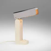 Vademecum table lamp by Joe Colombo, 1969, plastic, chrome-plated steel, sold Oct 2024