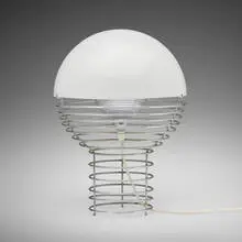Verner Panton, Table lamp, 1972, chromed-plated steel, plastic