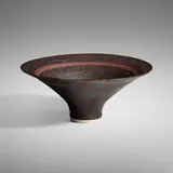 Bowl by Lucie Rie, c. 1972, glazed stoneware, sold Oct 2024