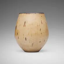 Vase by Lucie Rie, c. 1972, glazed stoneware, sold Oct 2024