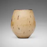 Vase by Lucie Rie, c. 1972, glazed stoneware, sold Oct 2024