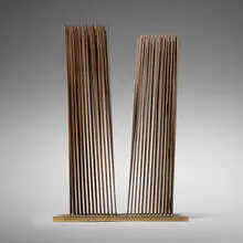 Untitled (Sonambient) by Harry Bertoia, c. 1969, beryllium copper, brass, sold Oct 2024