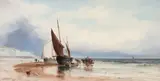 Sarah Louisa Kilpack, Unloading the boats and stormy seas, a pair, (2)