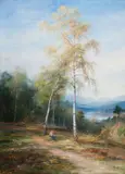 Ra Hrsa Ri Re John MacWhirter, By a silver birch