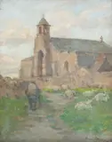Anna Dixon, Highland church with shepherd and sheep