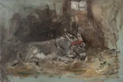 George Jackson Hutchison, Donkey in a stable