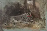 George Jackson Hutchison, Donkey in a stable