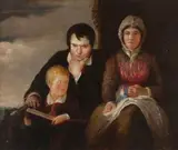 William McTaggart Rsa Rsw, Portrait of Robert Burns, Jean Armour and William Nicol Burns