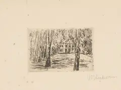 Mein Landhaus in Wannsee by Max Liebermann, 1922, Kaltnadel auf Velin, sold Nov 2019