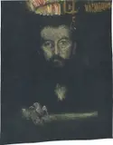 Osmar Schindler, Selbstbildnis unter einer Gaslampe