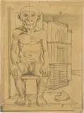 Gottfried Brockmann, Akademiemodell (Anton, der ehemalige ,Rhinroller‘ 80 Jahre)